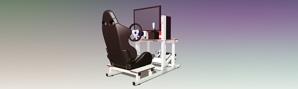 Condução de corrida simulador cockpit volante suporte para